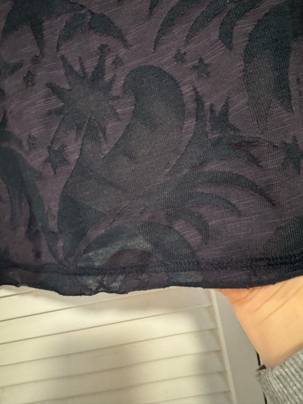 🆕 ZADIG & VOLTAIRE “Tuni” Long Sleeve Henley Top in Dark Purple/Navy - L - Picture 13 of 16